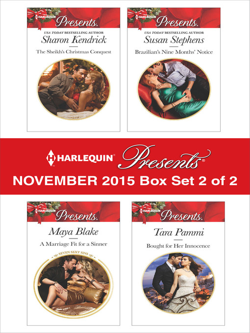 Title details for Harlequin Presents November 2015, Box Set 2 of 2 by Sharon Kendrick - Available